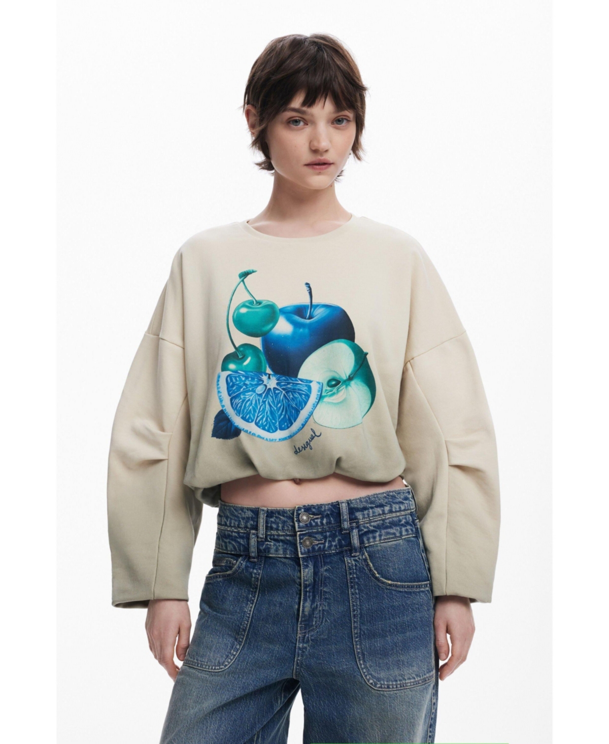 Women's Puffed fruit sweatshirt - Gray