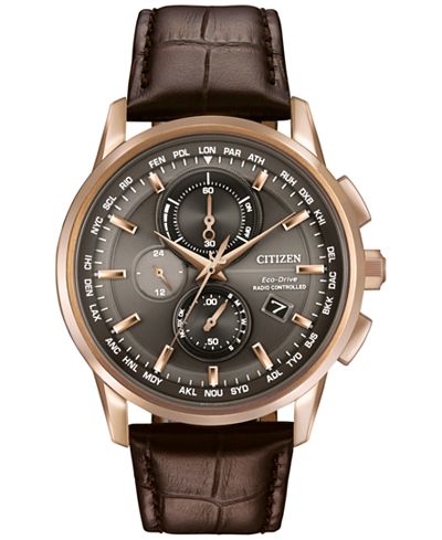 citizen men's leather watch