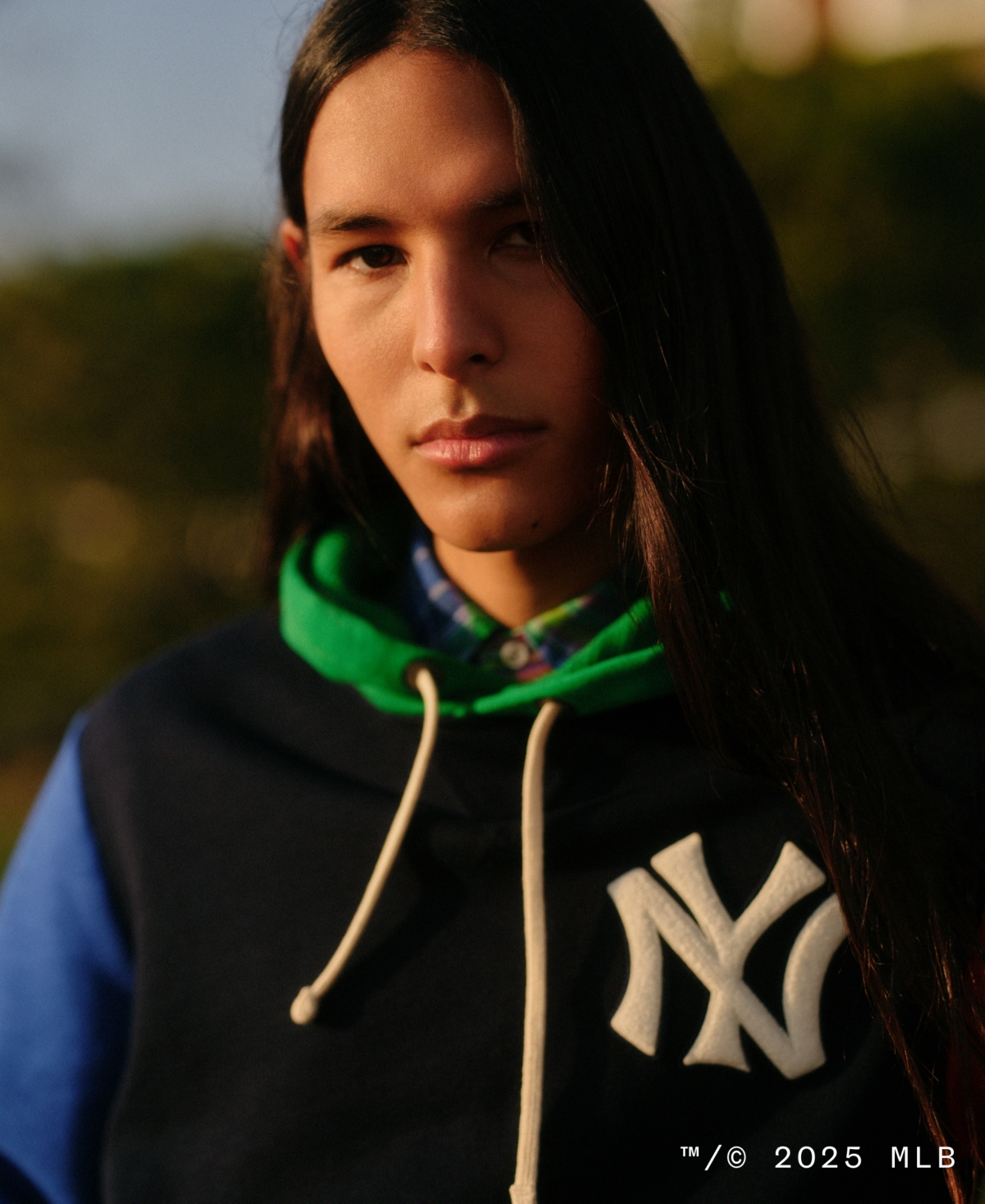 Polo Ralph Lauren Unisex Yankees Fleece Hoodie In Aviator Navy Multi