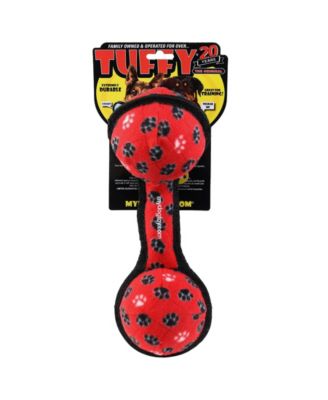 Ultimate 2 Ball Tug Red Paw, 2 Pack Durable Squeaky Dog Toy