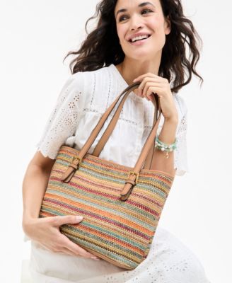 Classic Straw Tote, Exclusively at Macy's