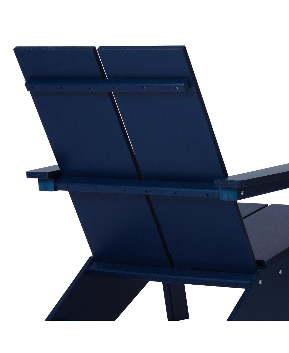 Outdoor 4-Piece Hdpe Modern Adirondack Chairs Set with Folding Patio Ottomans and Cup Holder