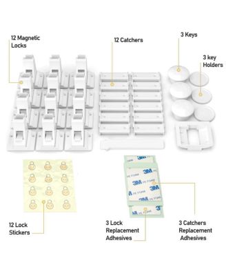 Toddler Proof Me | Magnetic Safety Lock Kit (12 Locks + 3 Keys)