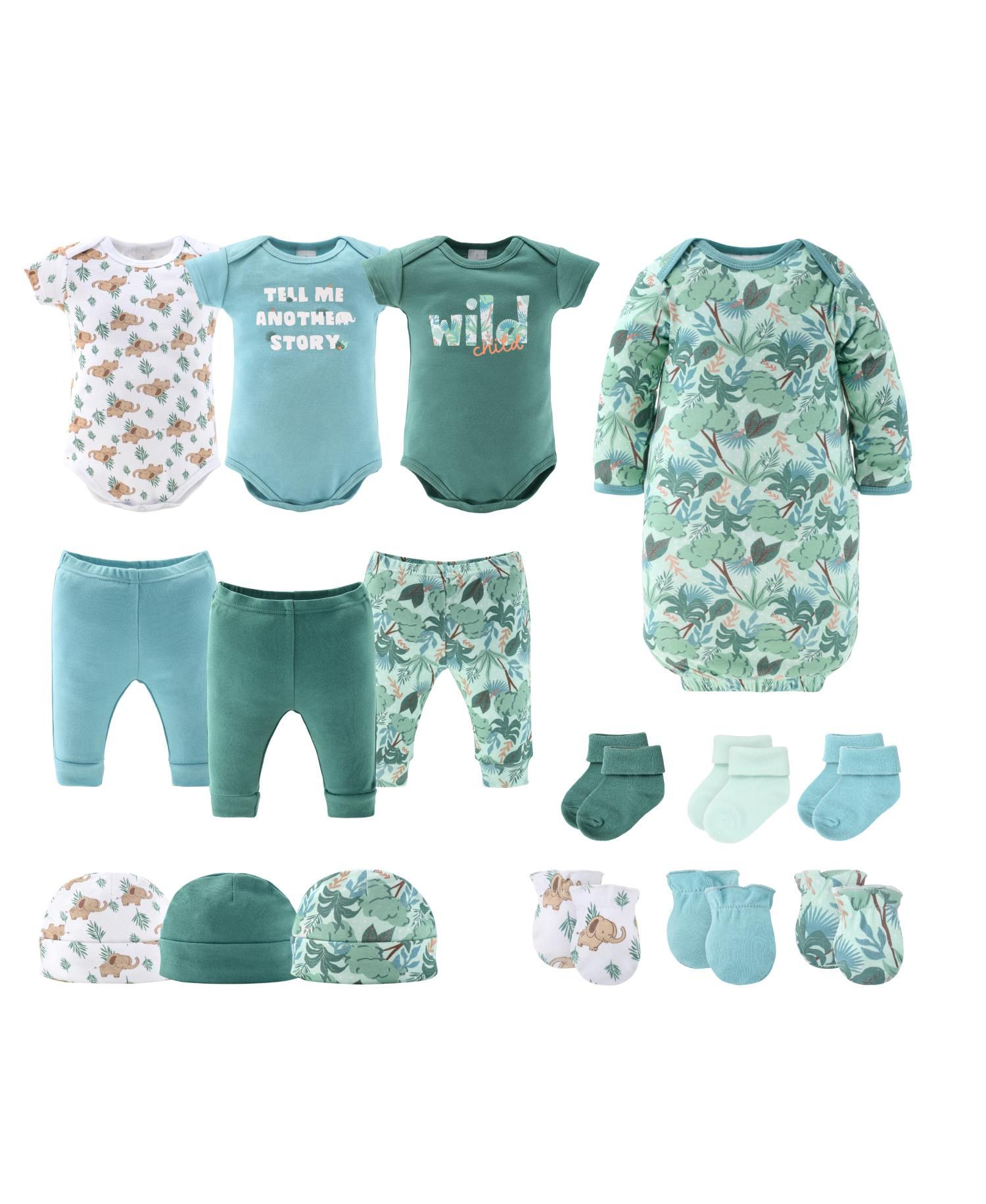 Baby Boys Layette Gift Set Wild Jungle, 16 Piece