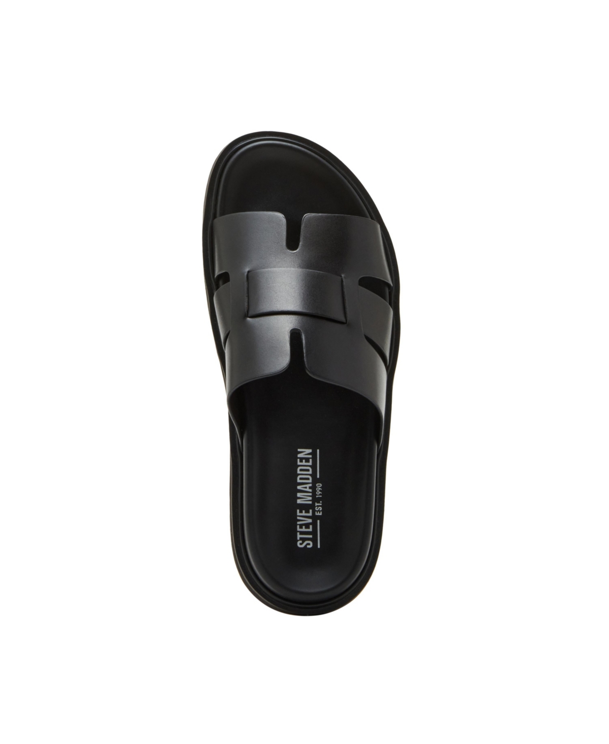 Steve Madden Men's Bellville Leather Sandals In Black Leather