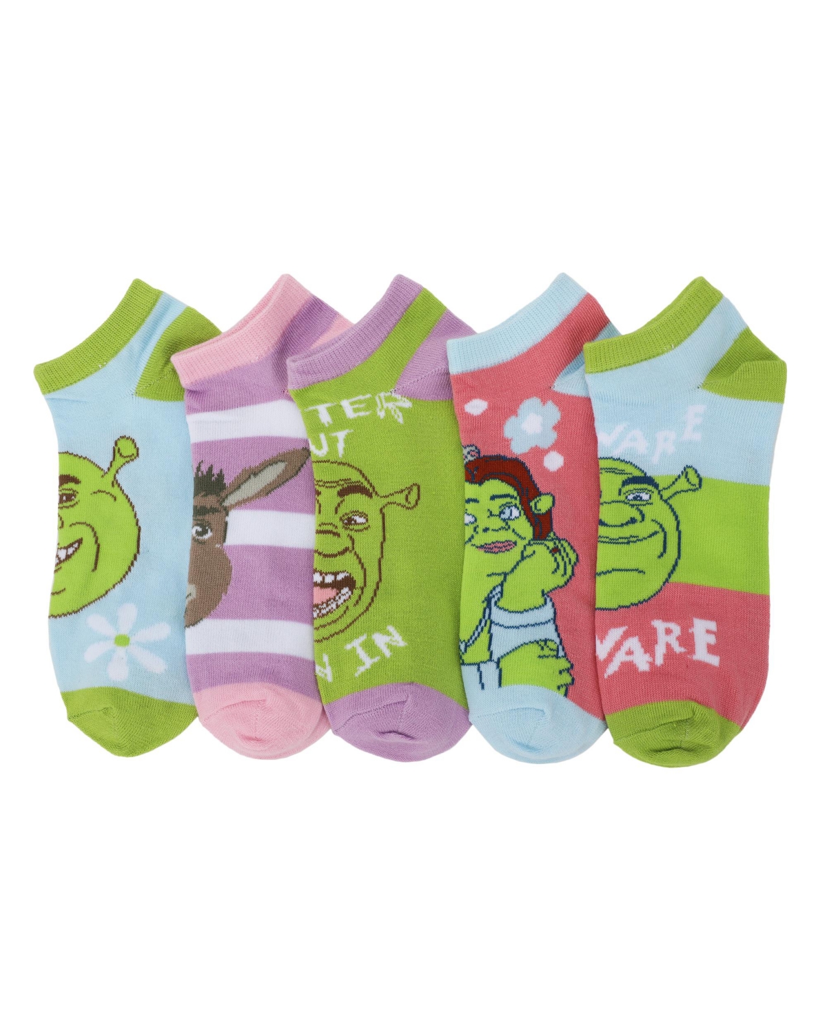 Women's Friends 5-Pair Ankle Socks-osfa - Shrek  friends