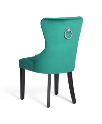 Velvet Upholstered Tufted Dining Chairs (Set of 6)