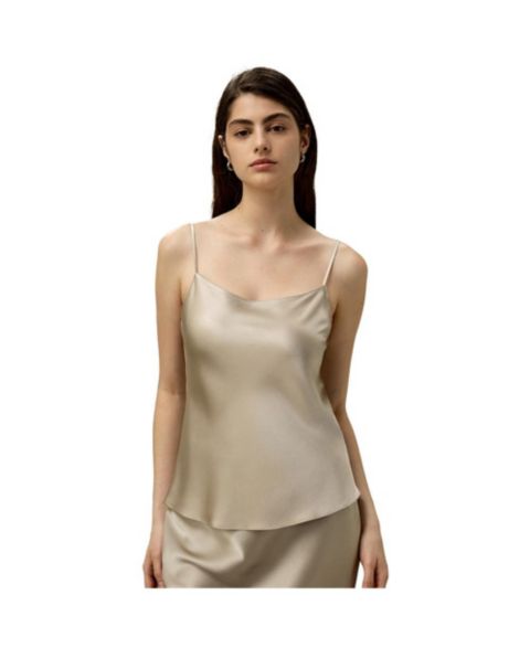 Женский топ LILYSILK Double-Faced Silk Charmeuse Camisole, цвет: Светлый абрикосовый
