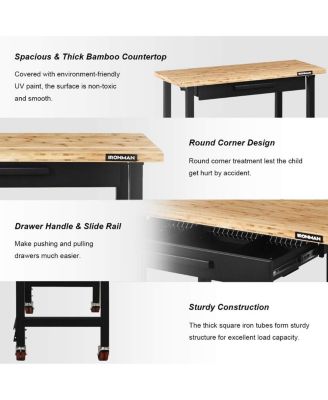 Mobile Workbench with Lockable Casters