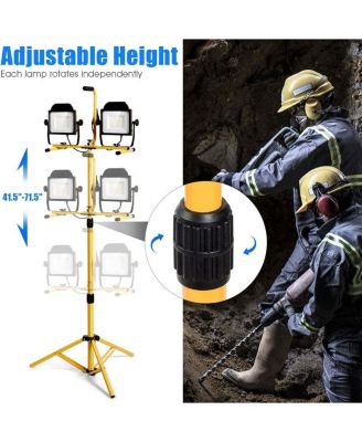 100 W 10 000 lm LED Dual-Head Work Light with Stand