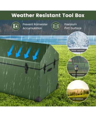 Waterproof Outdoor Storage Box with Ventilated Window, Adjustable Snap