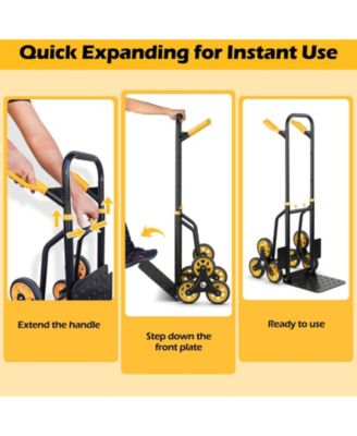 350 Lbs Capacity Stair Climber Hand Truck with Telescoping Handle