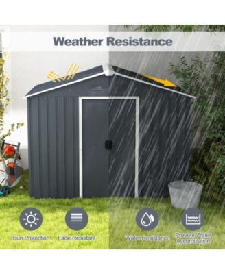 Outdoor Storage Shed with Lockable Door and Air Vent Window