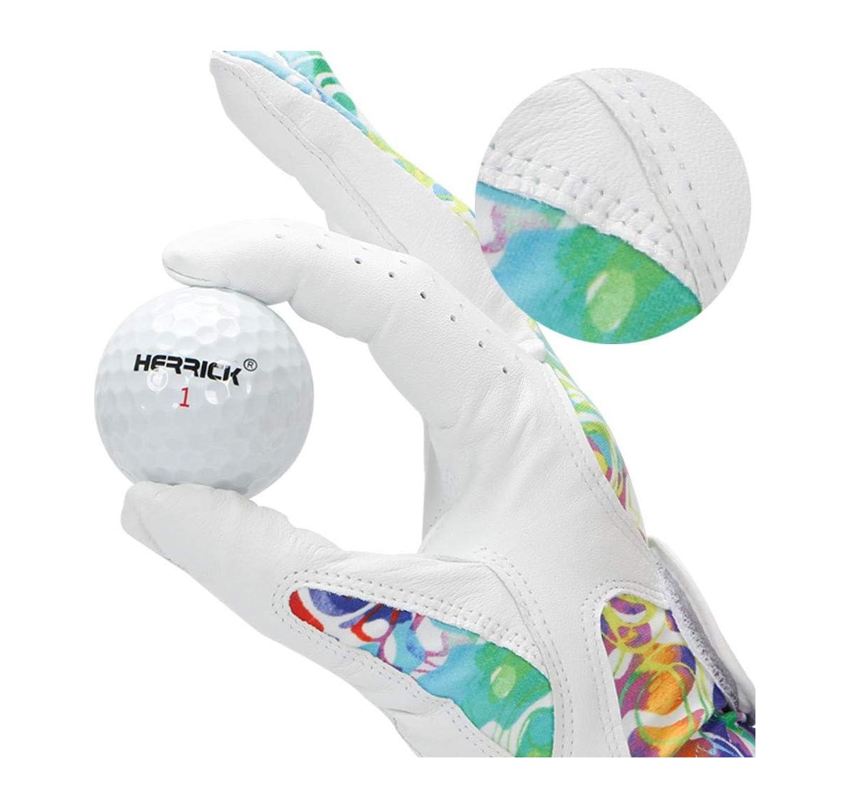 Wosofe Golf Gloves for Women Ladies Soft Leather Accessories Breathable for Non Slip Gloves 1 Pair