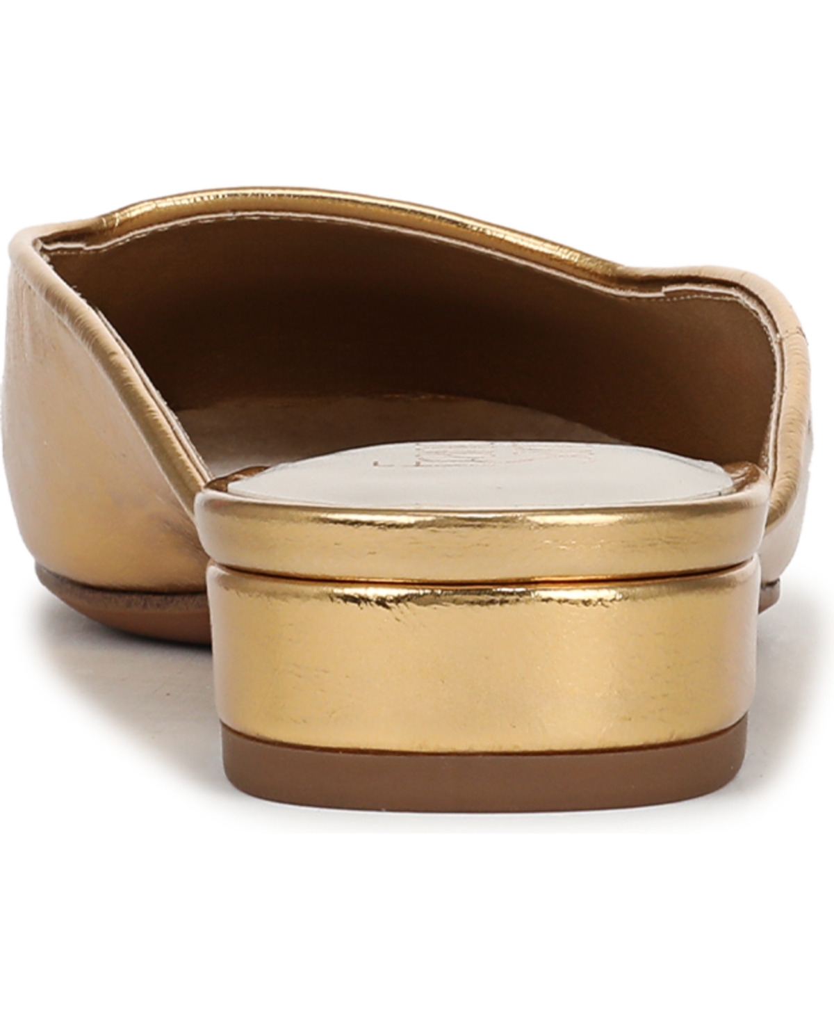Franco Sarto Women's Dayla Square Toe Block Heel Mules In Gold Faux Leather