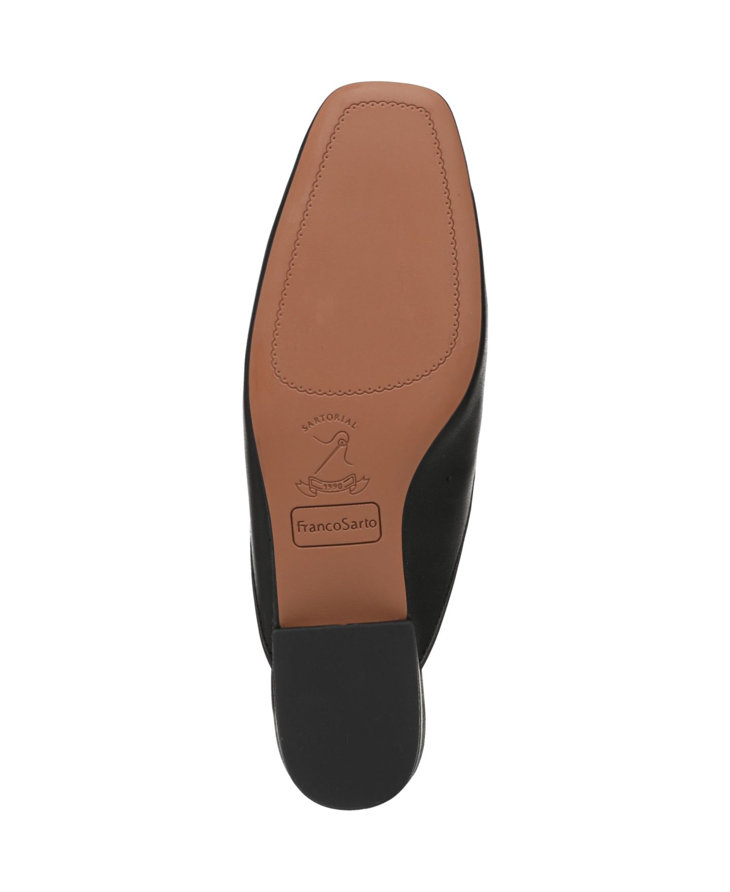Женские сабо Franco Sarto Dayla Square Toe Block Heel Mules, цвет: Чёрная искусственная кожа — фото 5