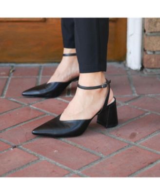 Women's Black Marilyn Customizable V Mules