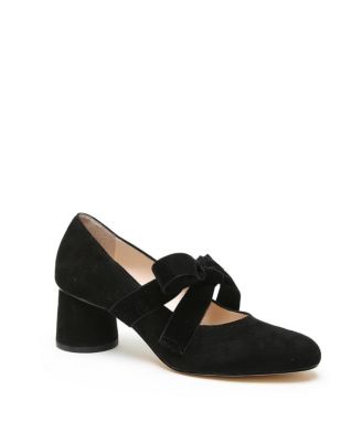 Women's Black Suede Marie Customizable Pumps