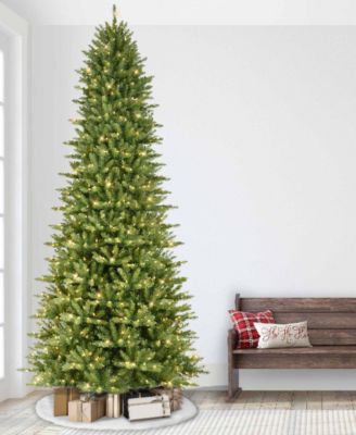 Puleo 9FT Pre-lit Slim Franklin Fir Artificial Christmas Tree
