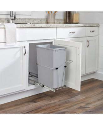 32 qt. Universal Waste Container with Rear Basket, RUKD-1432RB-1