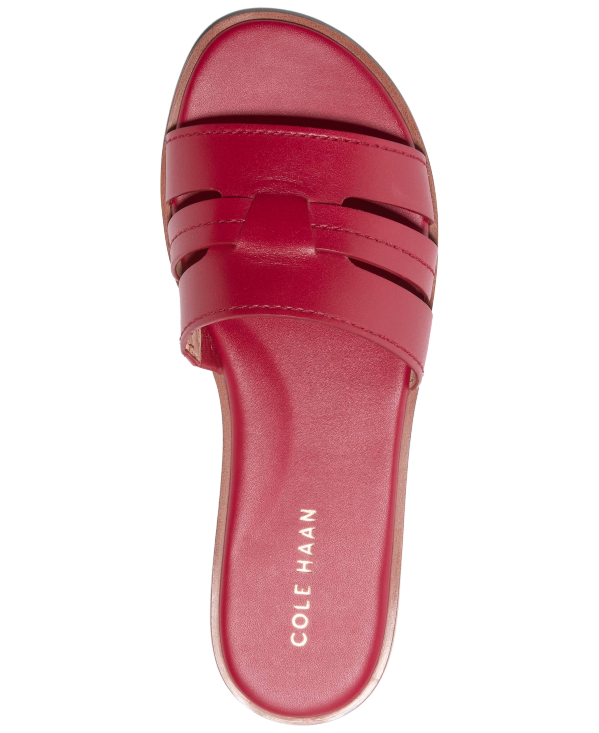 Cole Haan Flynn Slide Sandal In Rio Red Leather