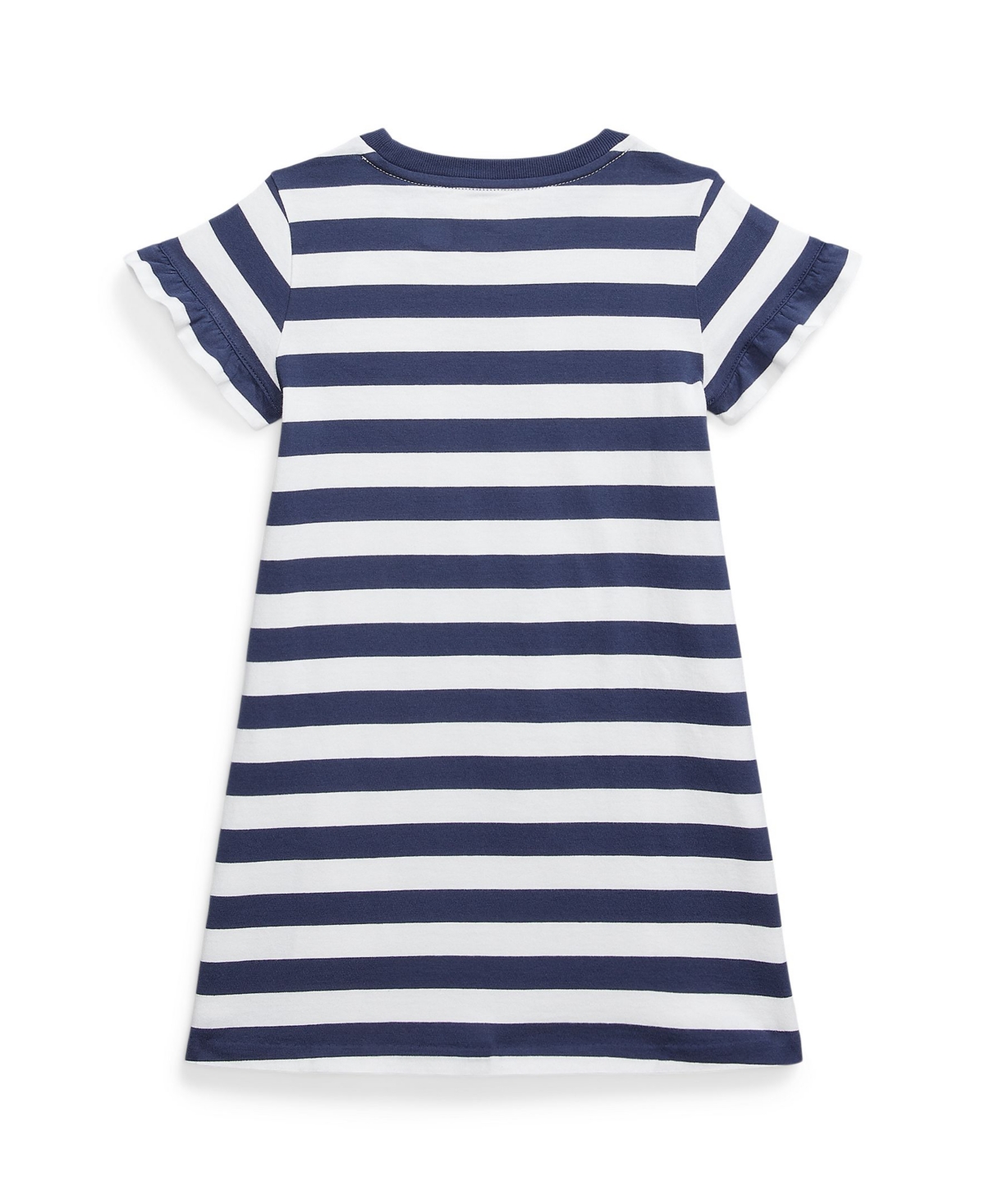 Polo Ralph Lauren Striped Polo Bear Cotton Tee Dress In Navy