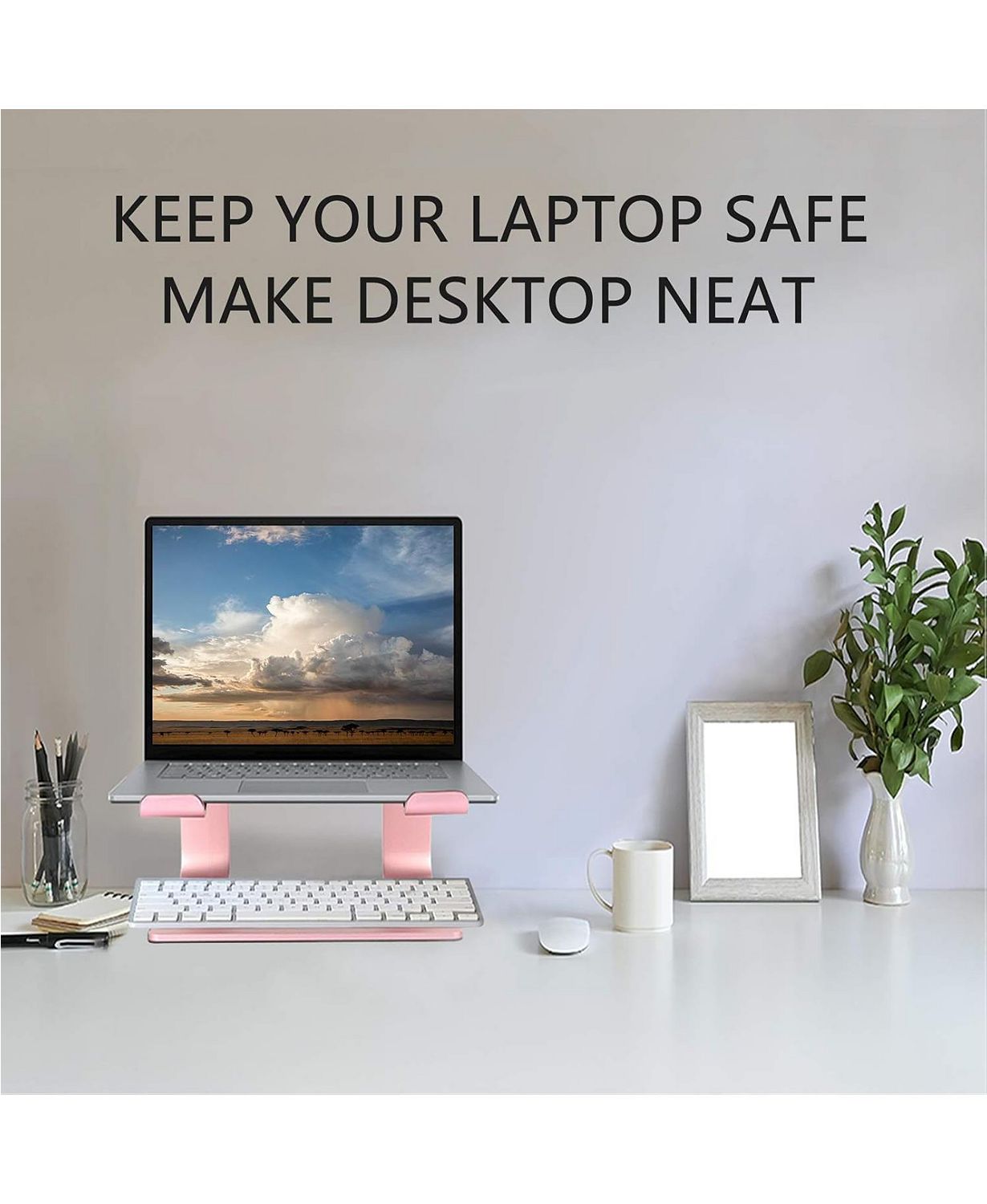 Laptop Stand for Desk Aluminum Computer Stand for Laptop Riser Holder Notebook Stand Compatible with MacBook Air Pro, Dell, HP, Lenovo Samsung, Alienware All Laptops 11-15.6"