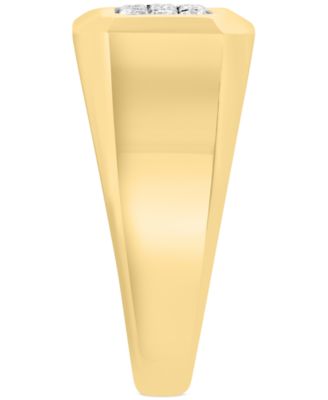 EFFY&reg; Men's Diamond Rectangular Cluster Ring (1/4 ct. t.w.) in 14k Gold