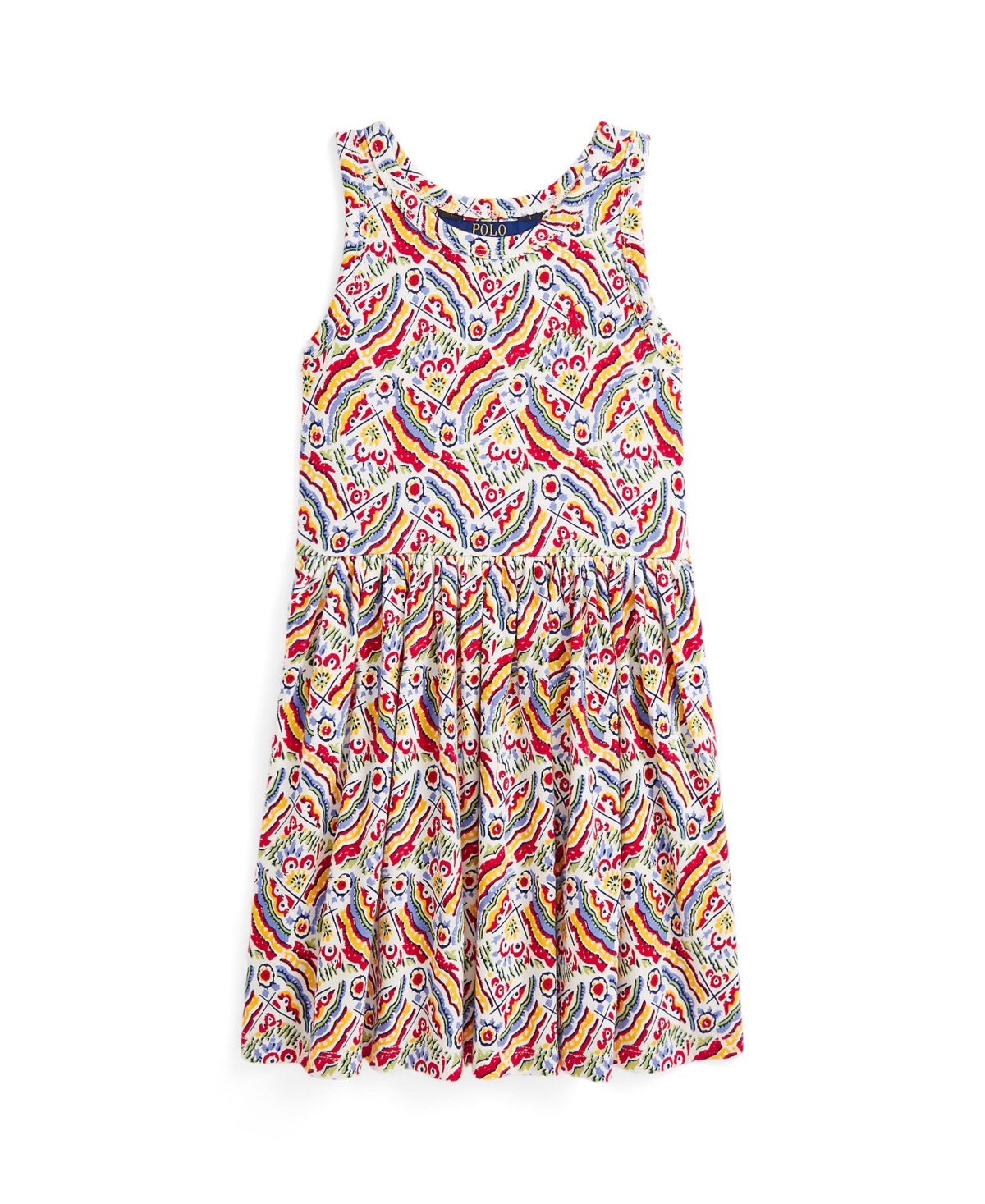 Polo Ralph Lauren Toddler And Little Girls Riviera-print Jersey Dress In Colorful Retro Print