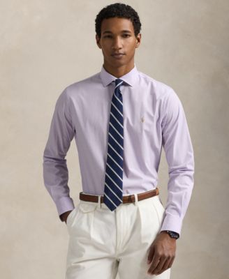 Men's Classic-Fit Plaid Stretch Poplin Shirt