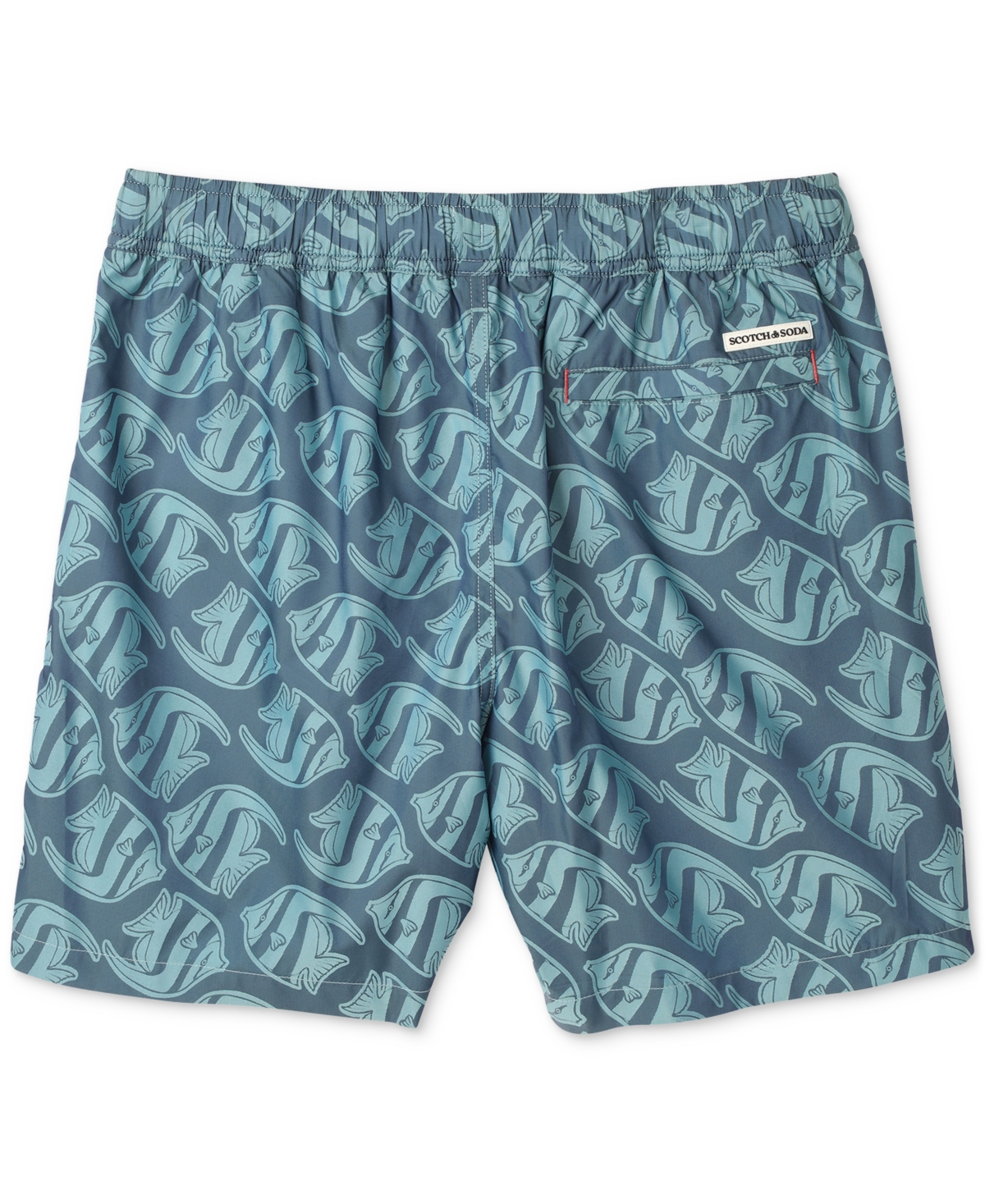 Scotch & Soda Men's Low Tide Fish-print Swim Trunks