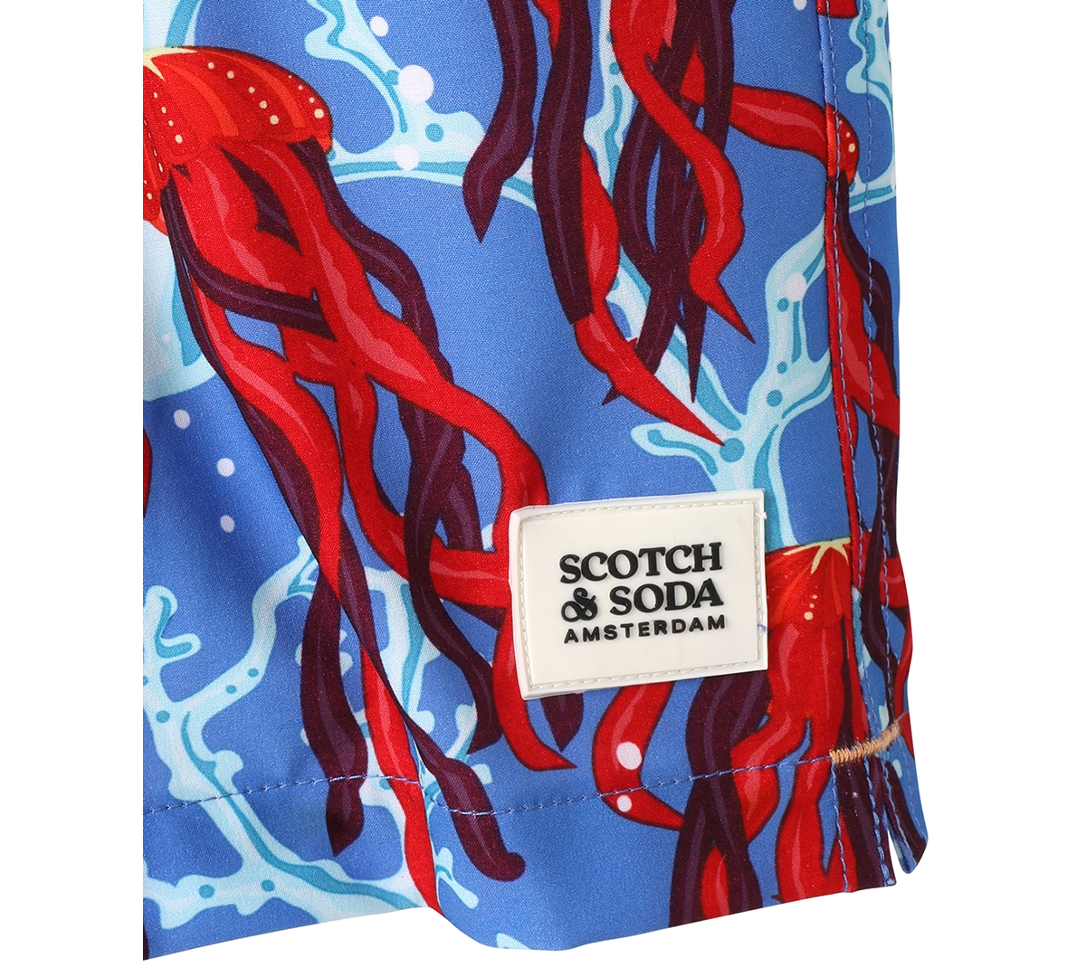 Scotch & Soda Men's Under The Sea Jellyfish Graphic Swim Trunks In Blue