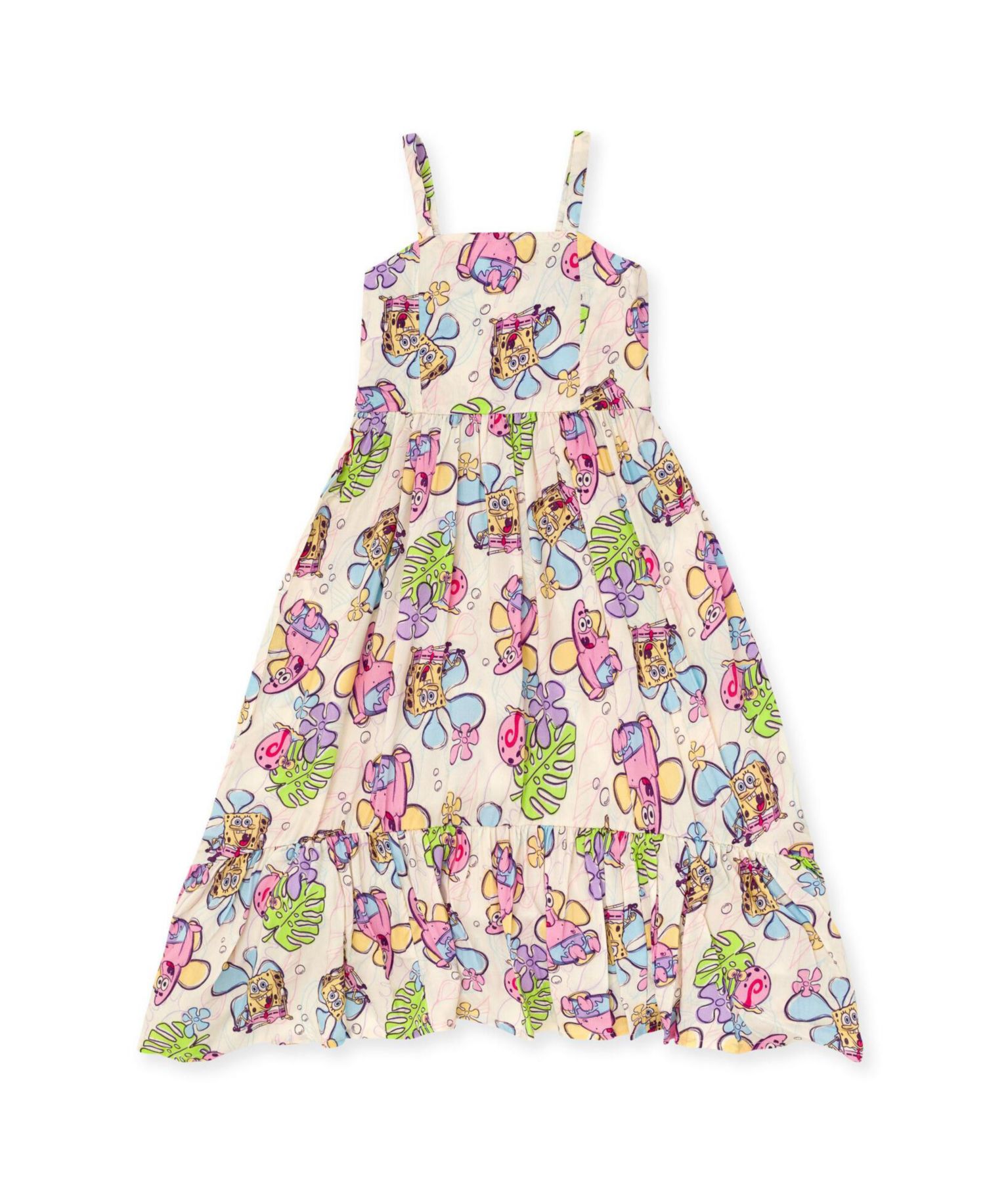 Girls Square Neck Smocked Cami Maxi Dress