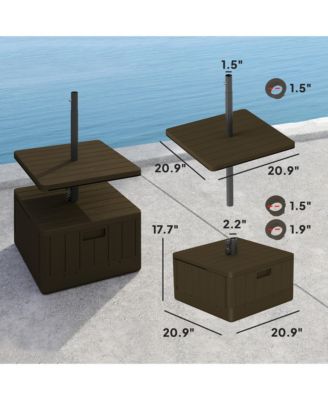 Patio Umbrella Base with Table, Weighted Umbrella Sd,