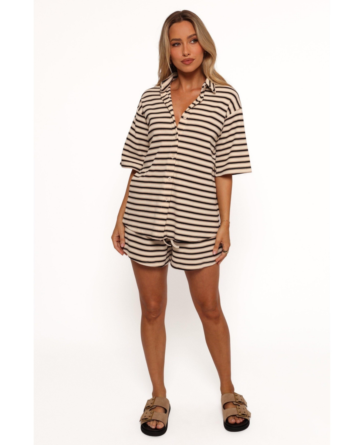 Women's Alden Cotton Knit Set - Beige