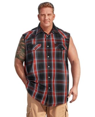 Big & Tall Western Snap Front Muscle Shirt
