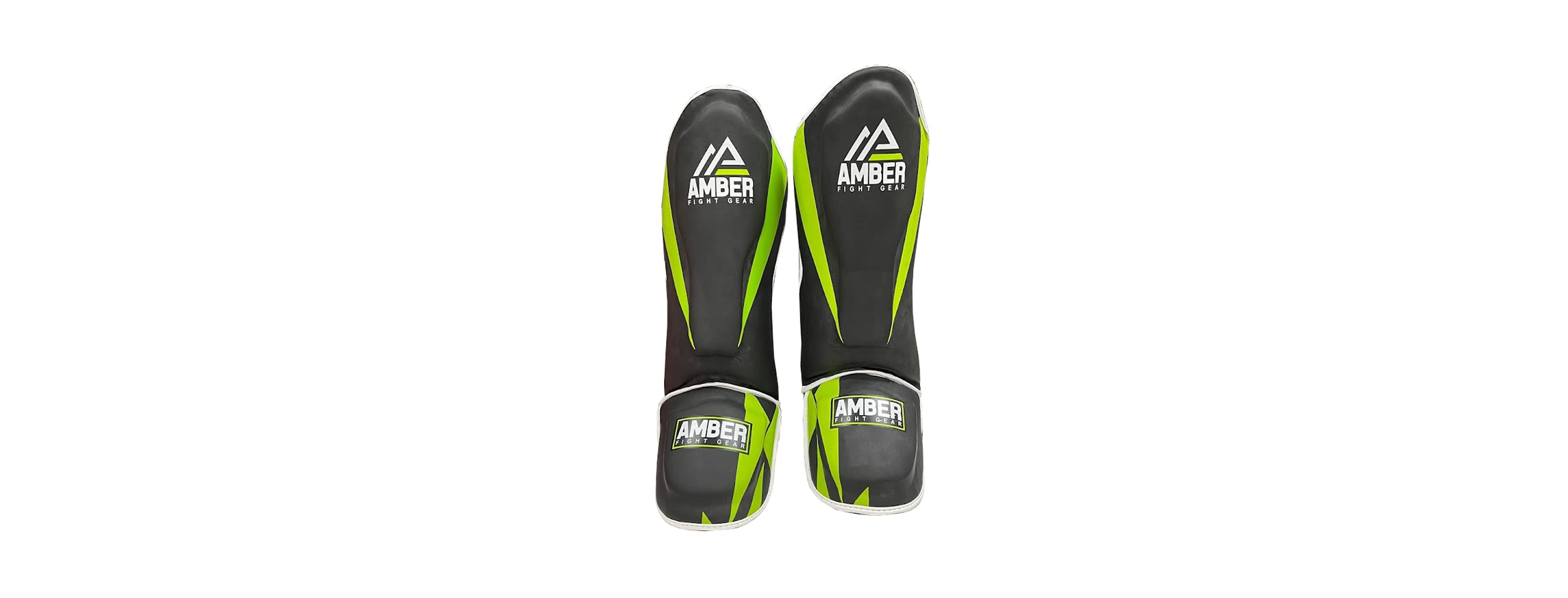 Pro Style Competition Muay Thai Shin Guards with Instep Protection for Kickboxing, Mma, and Combat Sports, Lightweight, Durable, and Adjustable, Large