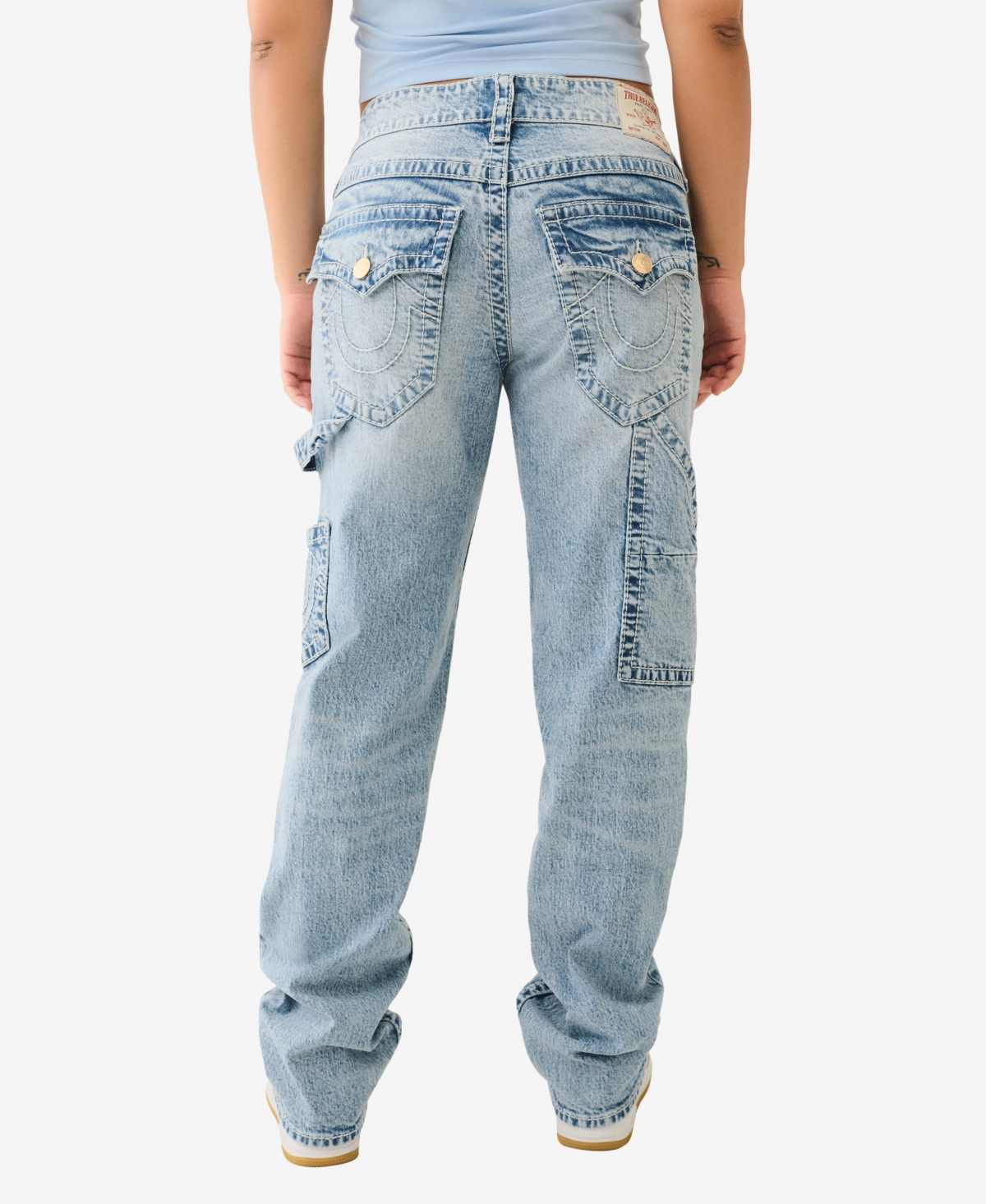 TRUE RELIGION WOMEN'S RICKI RELAXED BIG T FLAP JEANS 