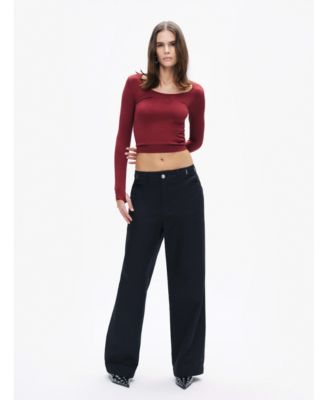 Women's Crew Neck Knit Blouse