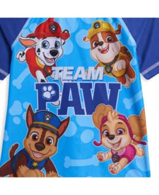 Toddler Boys Pullover Rash Guard and Swim Trunks Outfit Set