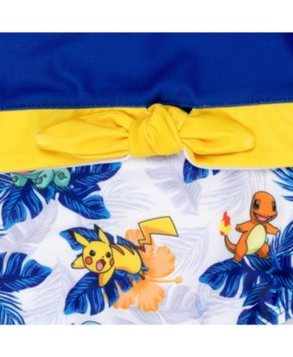 Girls Pikachu UPF 50+ One Piece Bathing Suit