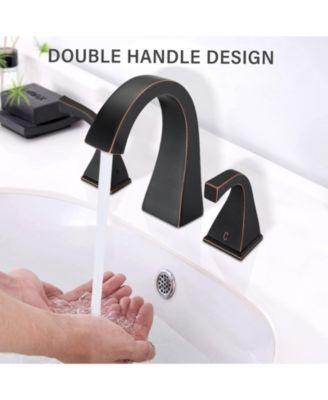 2-Handle Bathroom Sink Faucet with Drain, Oil Rubbed Bronze