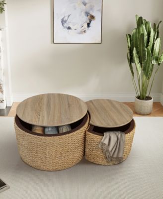 Gallerie Decor Saxony Nesting Coffee Table With Storage