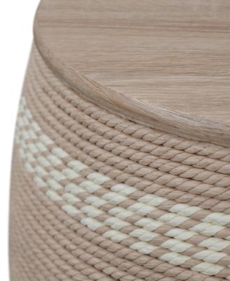 Gallerie Decor Dimensions Drum Storage Ottoman