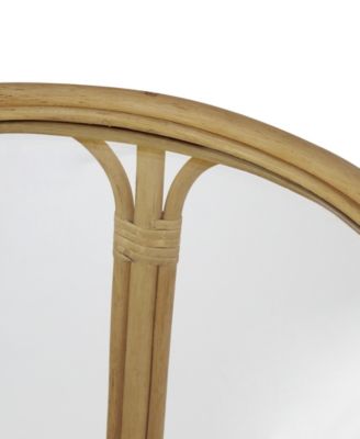 Gallerie Decor Bimini Glass Top Rattan Side Table