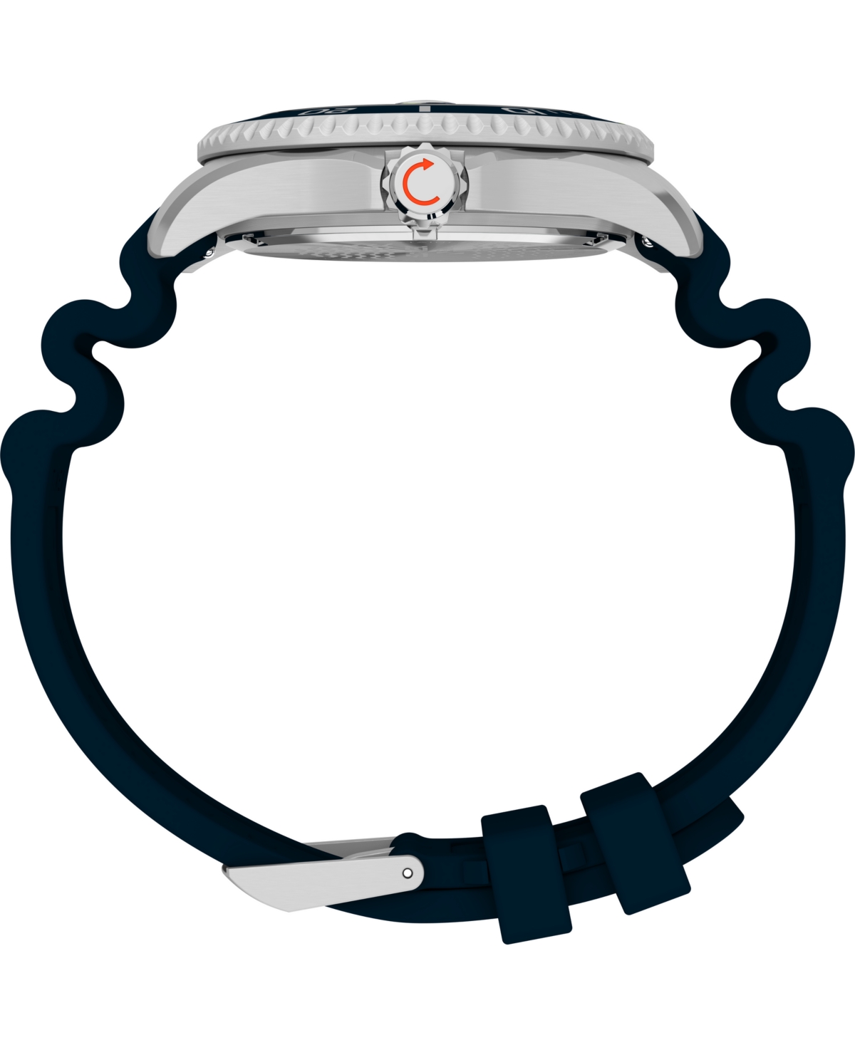 Timex Men's Quartz Analog Blue Rubber Watch, 44mm