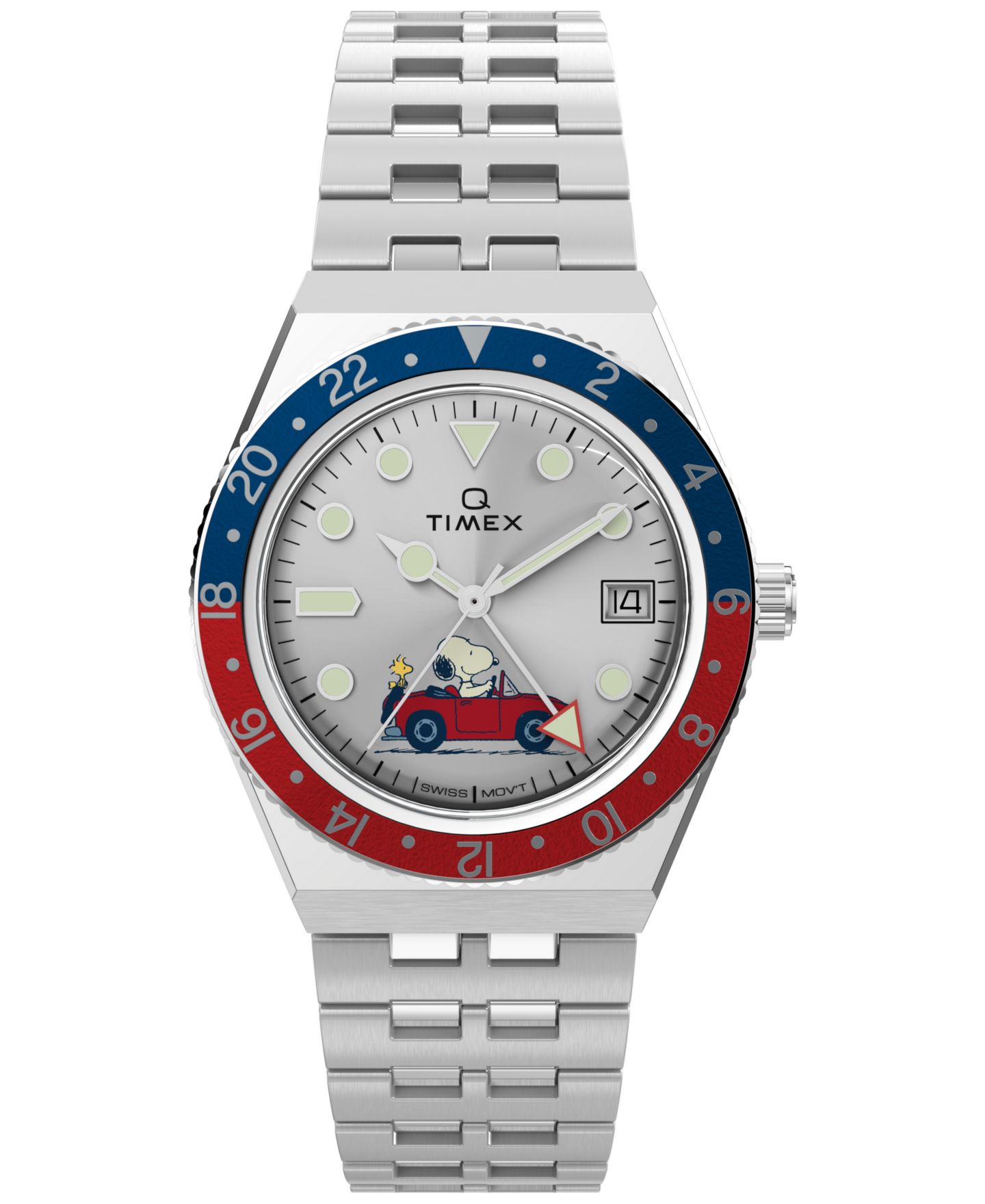 Мужские часы Timex Quartz Analog Silver-Tone Stainless Steel Watch, 38mm — фото 1