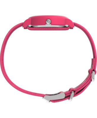 Women's Quartz Analog Pink Nylon Watch, 34mm