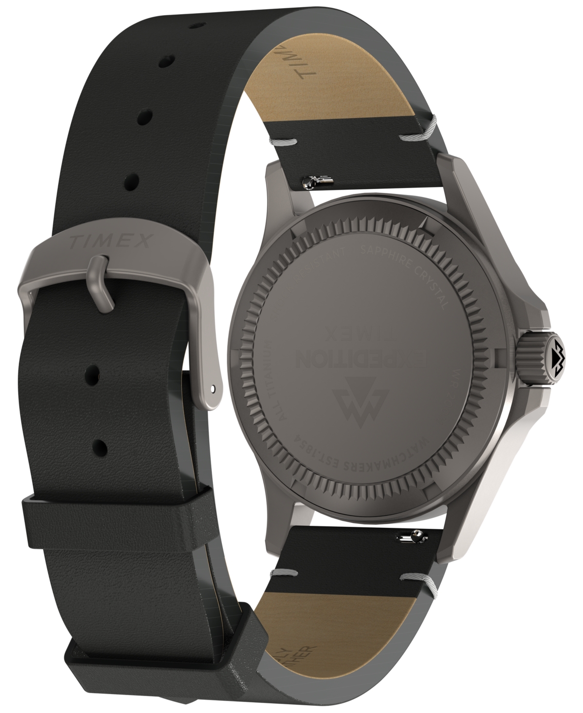 Timex Men's Quartz Analog Black Leather Watch, 38mm