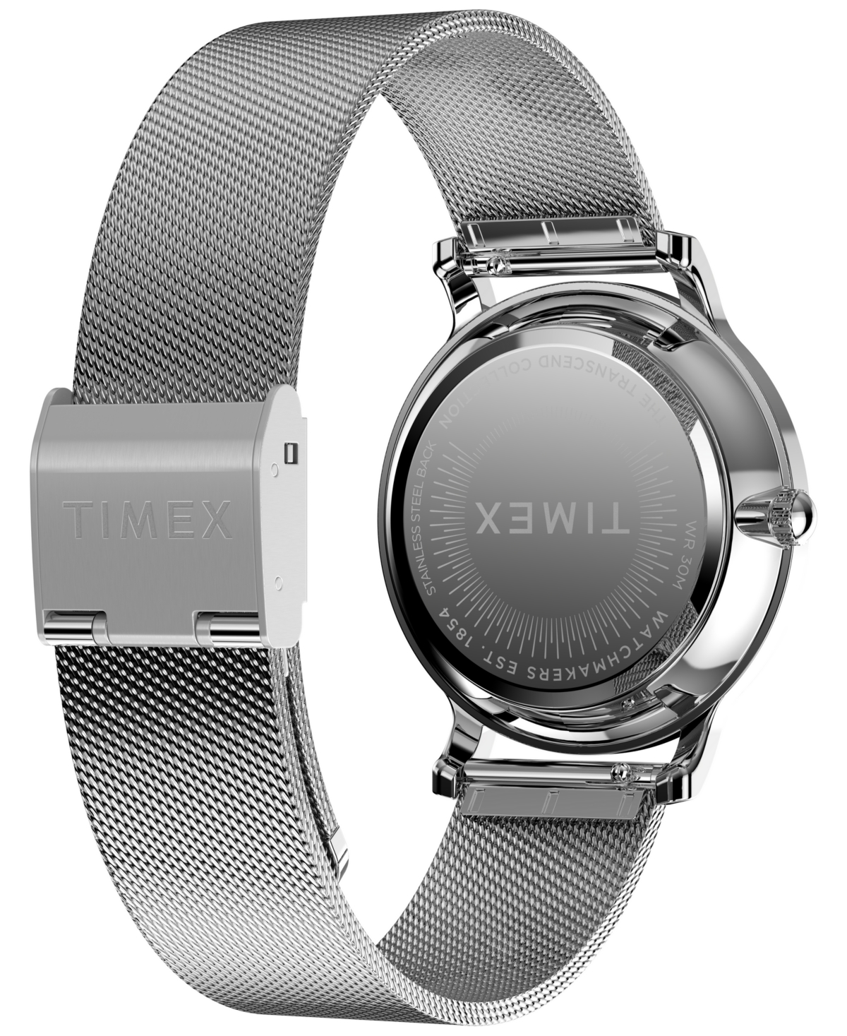 Timex Women's Quartz Analog Silver-tone Stainless Steel Watch, 34mm In Silver